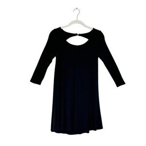 American Eagle Scoop Neck Cutout Swing Dress in Black - Sz XS
